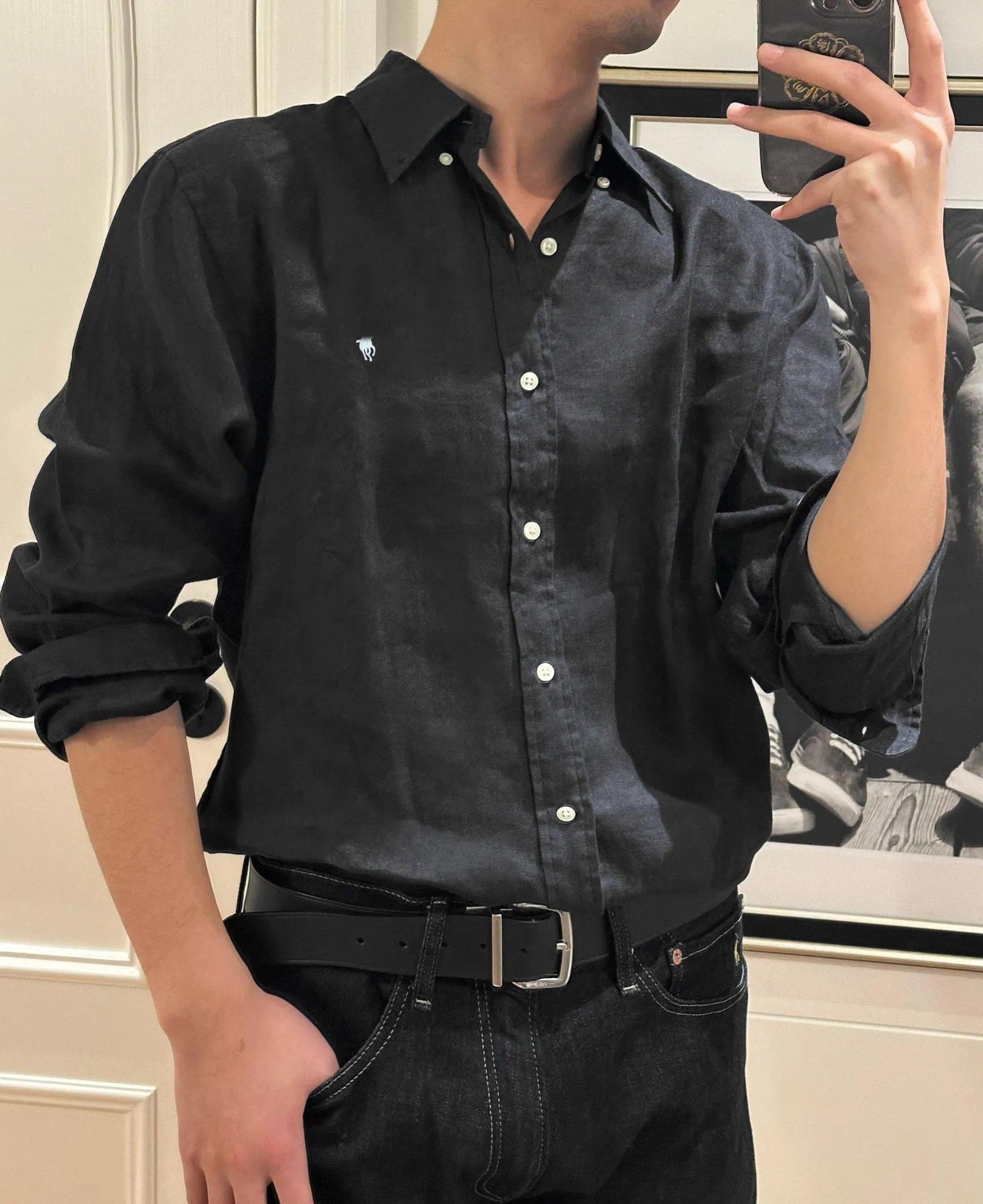 Men's Casual T-Shirts Mens Designer Long Sleeve Breathable Shirt Solid Color Basic Cotton Linen Tops Embroidery For Women
