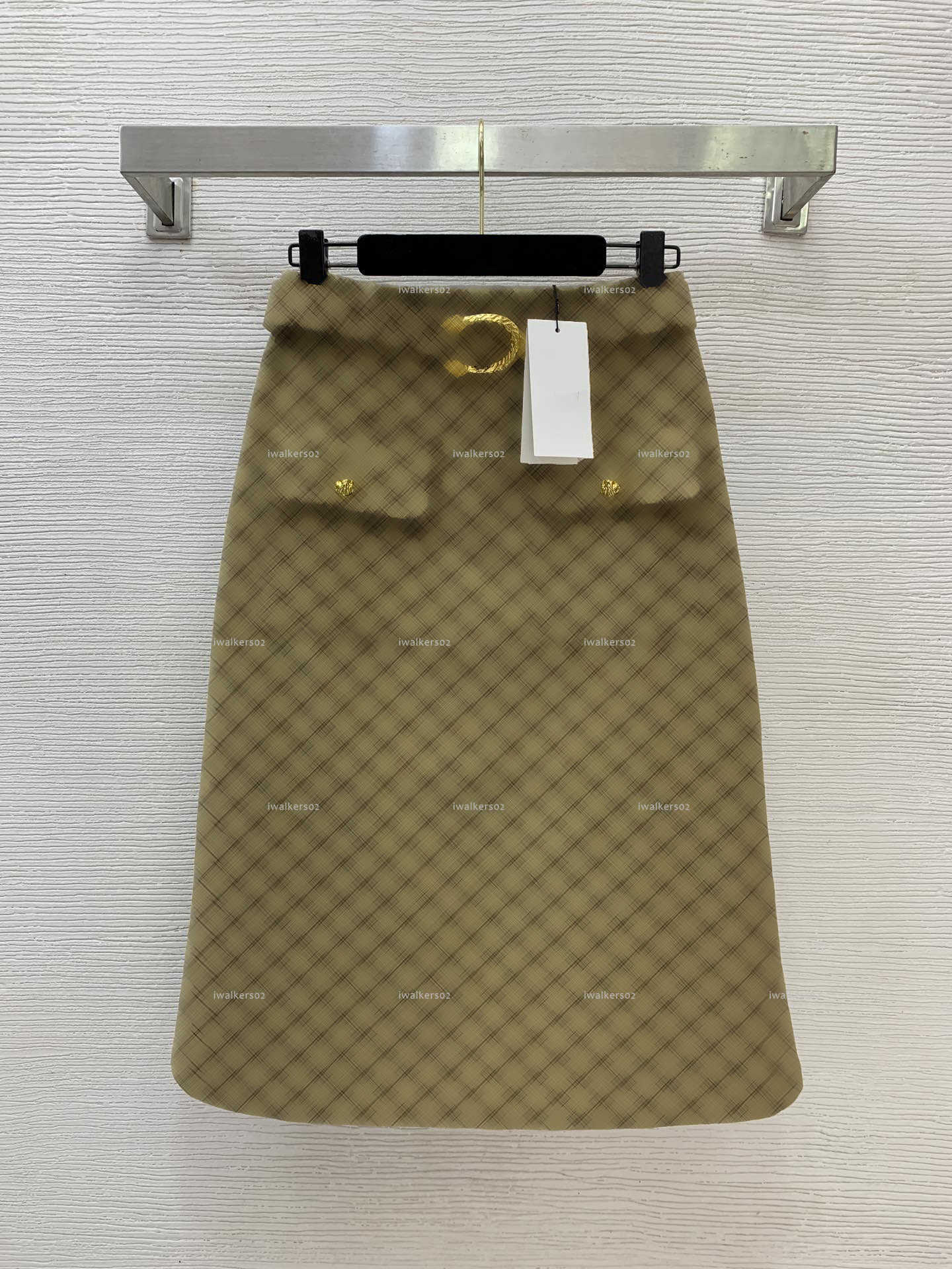 Classics retro women dress Summer lady dresses women designer clothes flip pocket high waist mid length skirt with waist belt A069X02N049-image-1105310820