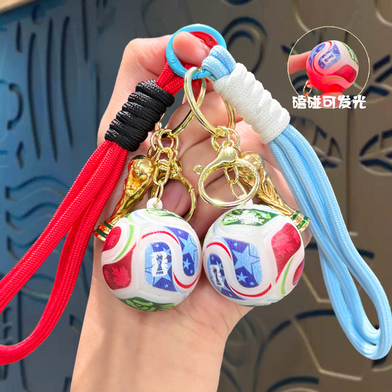 Leather Sports Ball Keychains Football Basketball Baseball World Cup Charms Bag Decor Gifts-image-1104086178