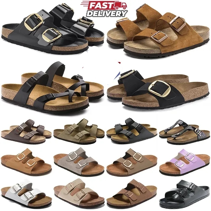Designer Clogs Sandals Clog Slippers Cork Flat High Quality Fashion Summer Genuine Leather Slide Favourite Beach Casual Shoes Women Men Size 35-46 t