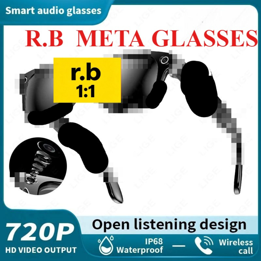 NEWS R.B META AI Smart Glasses Sunglasses HD Camera Photograph Control Voice Recording Translation Bluetooth Call Sports Waterproof Anti-Uv Sungl-image-1104021430