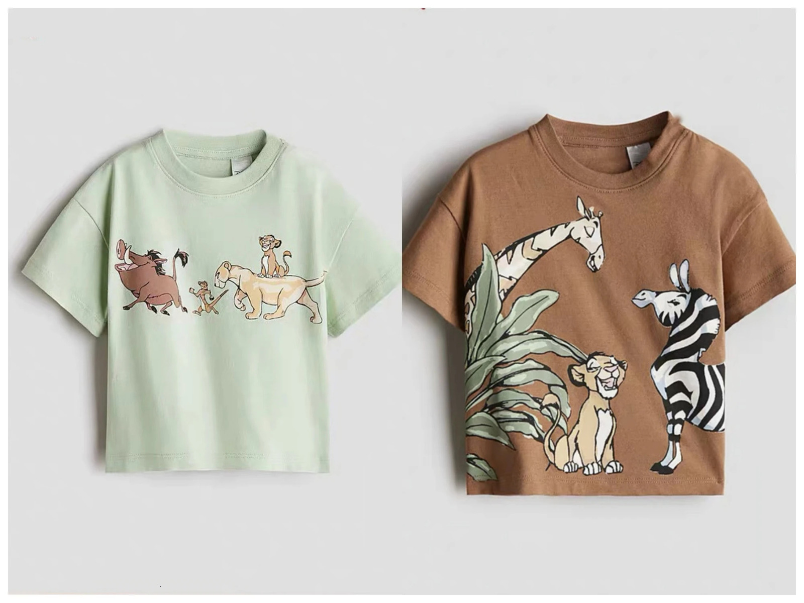 Boys Child Short Sleeve Cartoon Printed Solid Color All-match Tshirt Wear Children Cute Print Round Neck Summer Tops 260427BJ