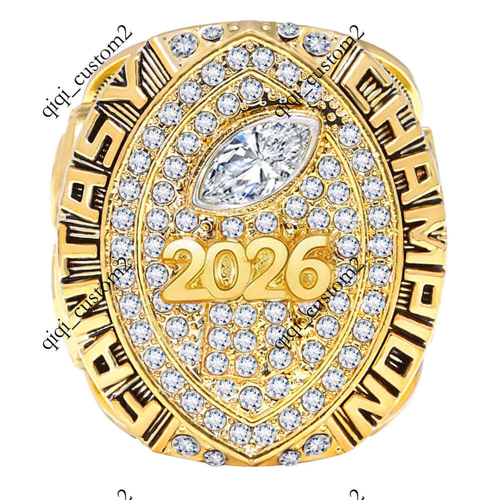 Cross-border 2026 Championship Ring 2025 Fantasy Football Trophy gold Zinc Alloy Amazon Bestseller