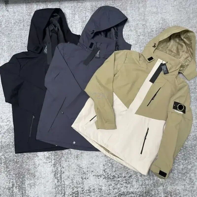 Designer Stone Jackets Mens Zipper Hooded Jacket Autumn Sports Casual Fashion Overcoat Outdoor Windproof Waterproof Sunscreen Long Sleeve Mens Jacke