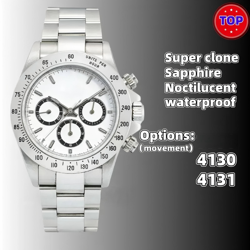 Top tier Clean Factory V3 40mm dial 4130 4131 DD automatic m Stainless steel ceramic watch folding buckle waterproof ultra bright sapphire watch mas