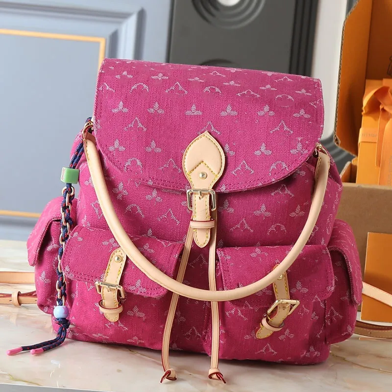 Denim blanc broderie florale M27781 arrosoir charme m27557 m27556 sacs à bandoulière pour femmes sacs à main sac de luxe sacs à main bleu sous le