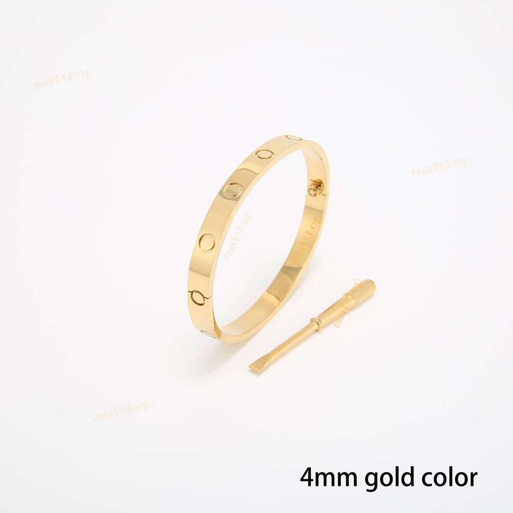 High Quality 18K Gold Love Bangle Screw Design Luxury Designer Jewelry Diamond Bangle Size 15-22 Bracelet