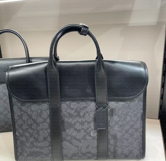 designer bag Briefcases 2026 Men's Luxury Bag classic old-style full leather briefcase for carrying documents and files, handbag with shoulder