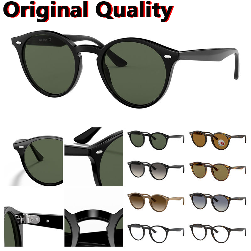 top Quality Classic vintage round Style Sunglasses No.2180 Men Women Retro Rivet Brand Design Sun Glasses Polarized Original Quality free original p
