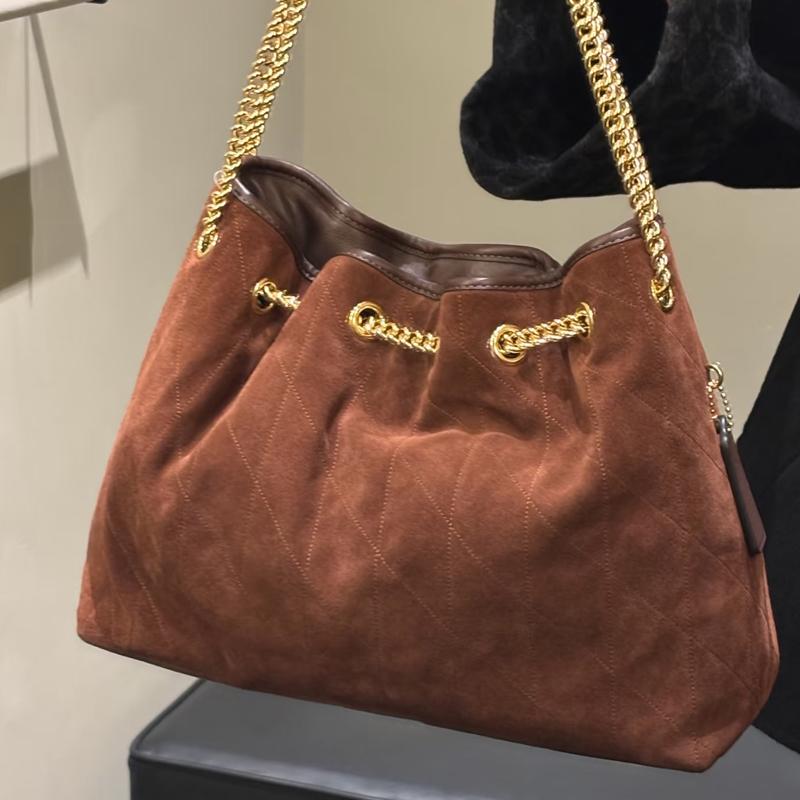 lovely designer bags Evelyn 34 drawstring clutch 2 sizes shoulder bags crossbody black white gold chain Bags women luxury genuine purses stylish han