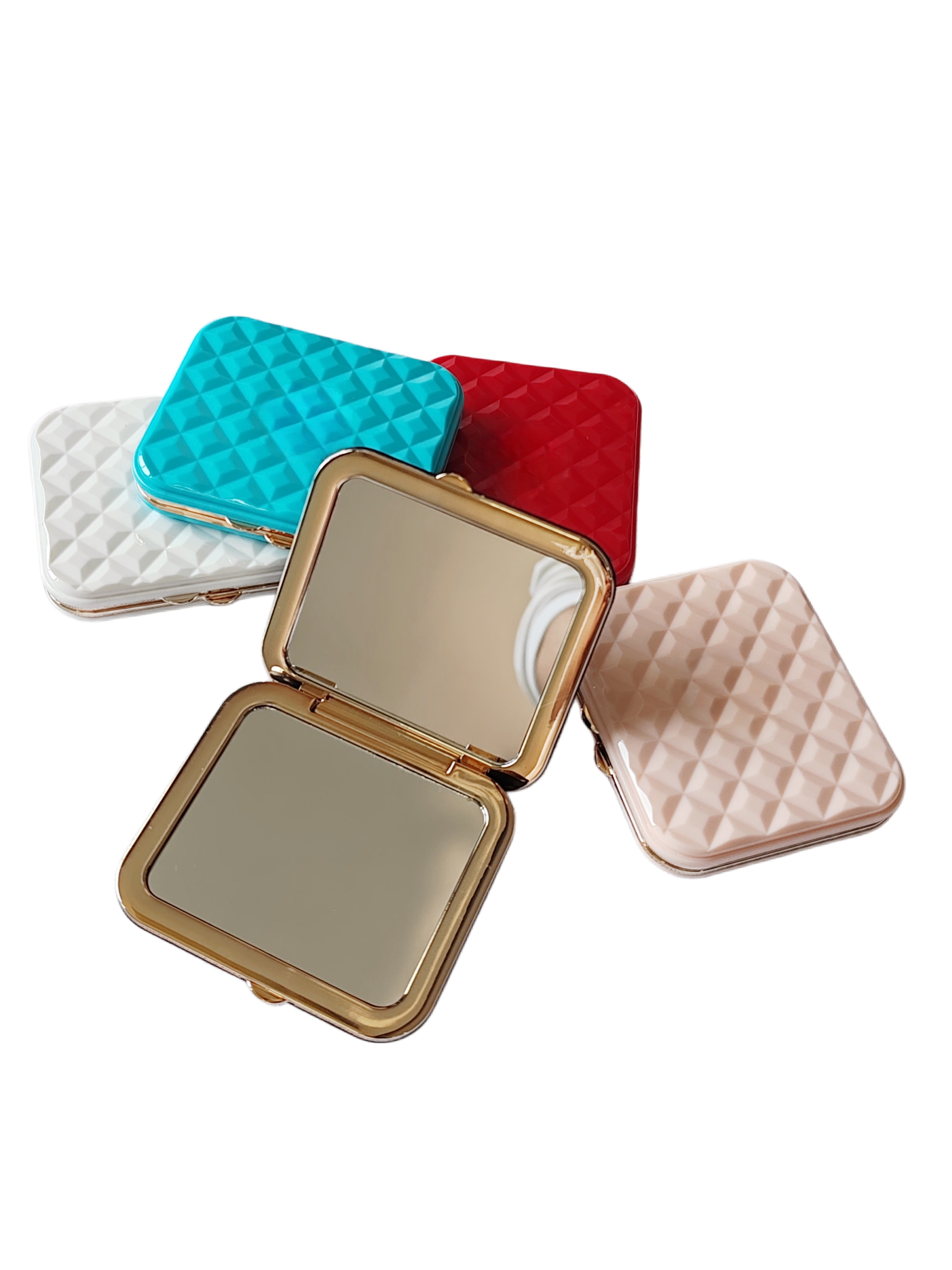 2026 Home Decor Double Facettes Double Mirror DUO Makeup Mirror With dusk bag Compact Mirrors Makeup Tools-image-844913678