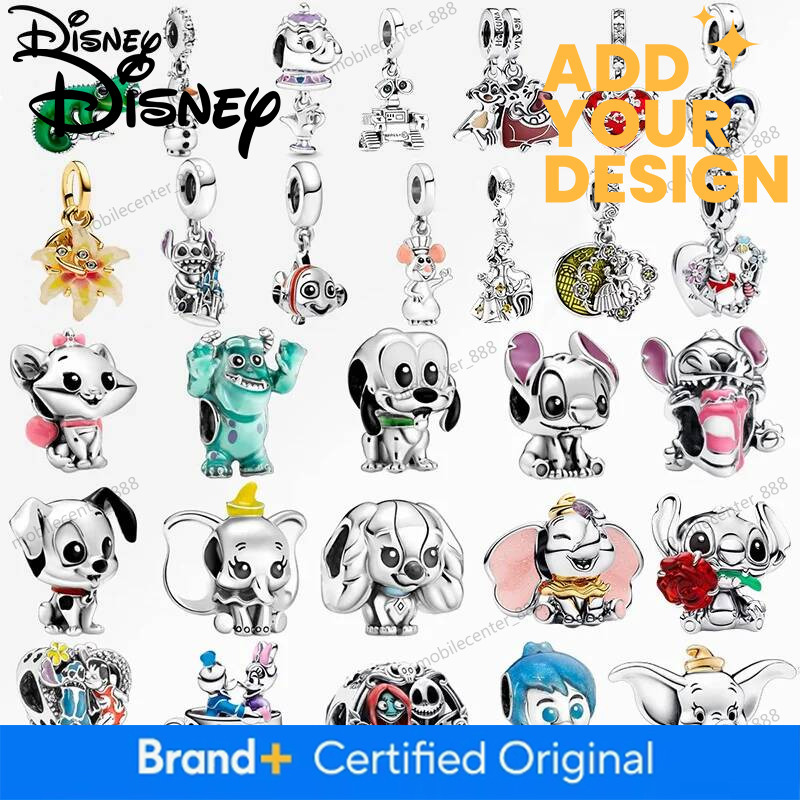 Designer Disney Jewelry Disney New 925 Silver Mickey And Minnie Stitch Dog Charm Bead Fits 3Mm Bracelet Necklace, Womens DIY Jewelry Party Gifts Lux