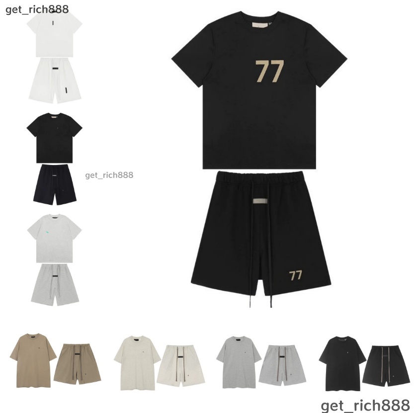 Essential Shorts Designer Men Shorts Tshirts Tracksuits Classic Letter American Style Hip Hop Popular Jogger Man Tees Sleeved Cotton Loose Fitting R