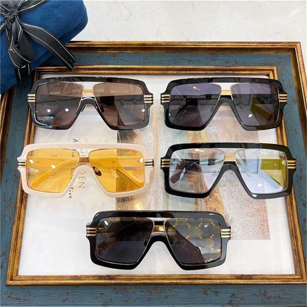 Sunglasses Luxury Designer Sunglasses Family Large Frame Fashion Printed Letter Lenses Dark Glasses Net Red Same Style Men