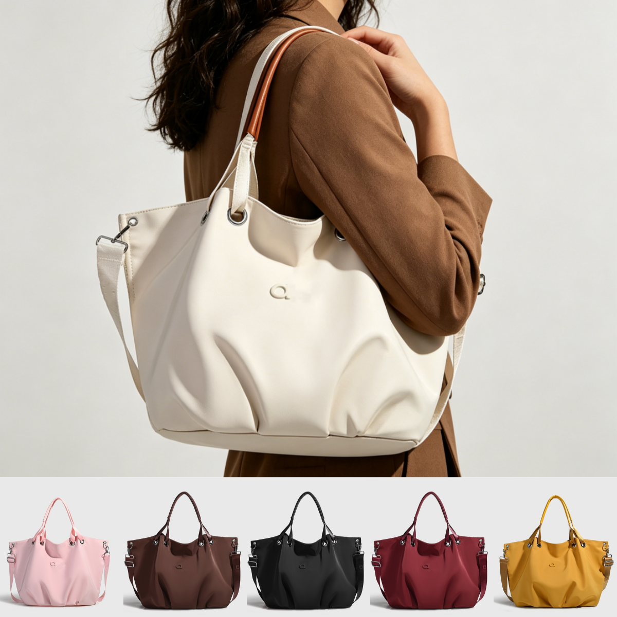 A2068 Sac fourre-tout de grande capacité pour femmes, sac à main de voyage élégant et tendance avec caractéristiques de Yoga et de sport