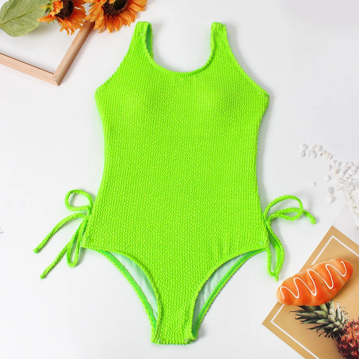 Neon Girls Teens One Piece Swimsuit 7-12 Years Summer Kids Swimwear Children Beachwear Sports Bathing Swimming Suits Monokini 260427BJ