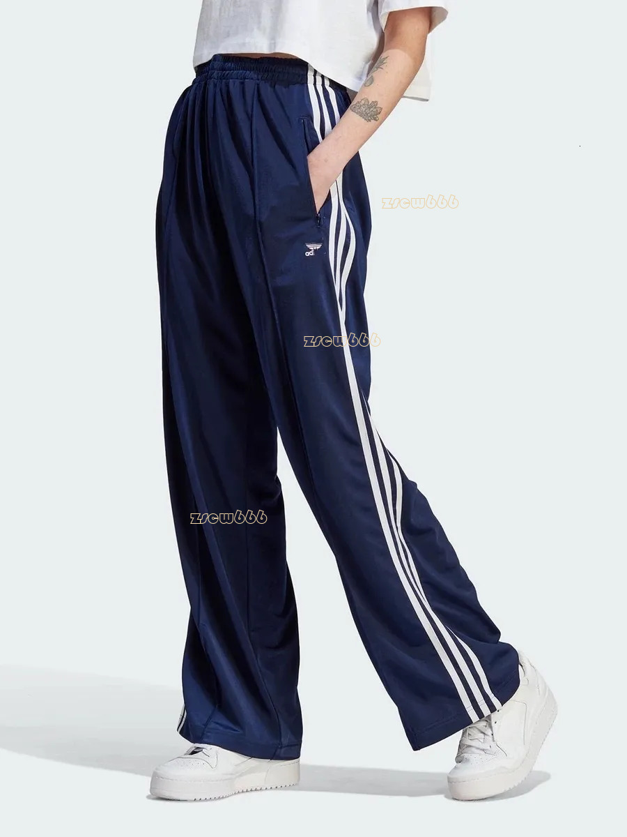 2025 Autumn New Women's FIREBIRD Retro Classic Striped High Waist Sports Wide Leg Trousers Woman Loose Track Pants IL3817