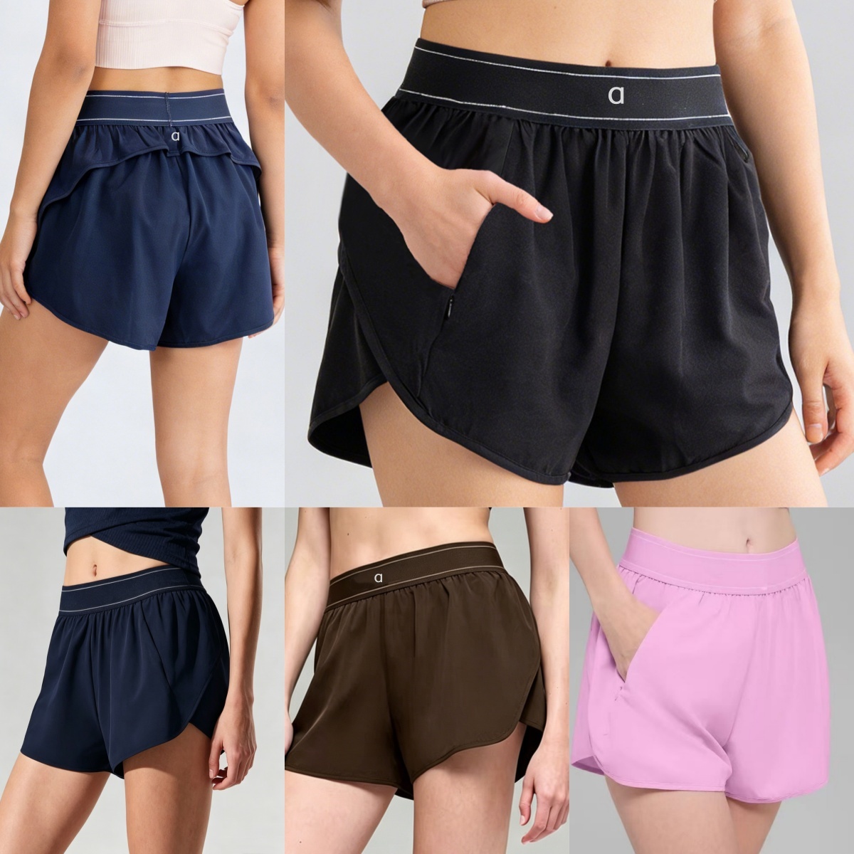 2144AO Short de sport à séchage rapide pour femmes d'été short de Yoga à séchage rapide taille haute lâche Fitness course et shorts décontractés