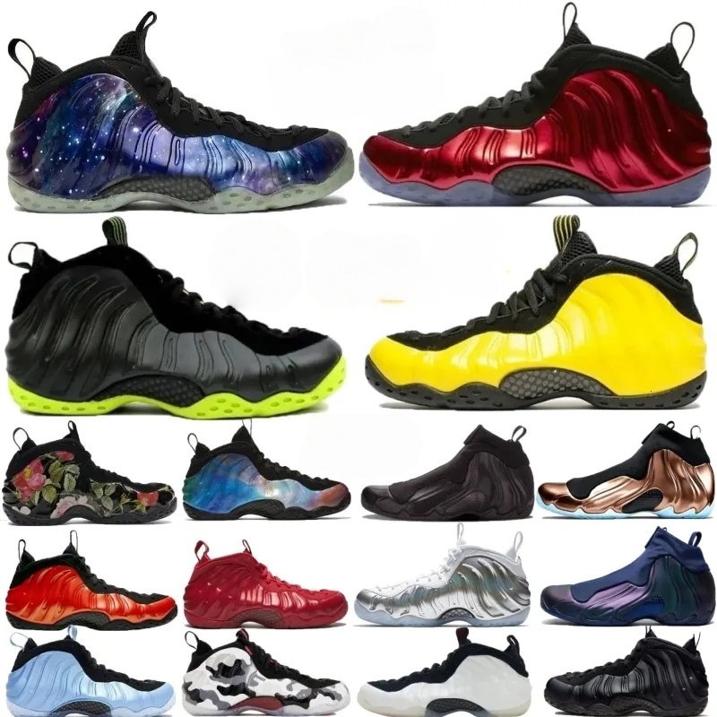 HOT Designer foamposits Men Basketball Shoes trainers Sports Sneakers DeepRoyal Carbon Fiber Cough Drop Red Pine Green Galaxy ParaNorman US7-13