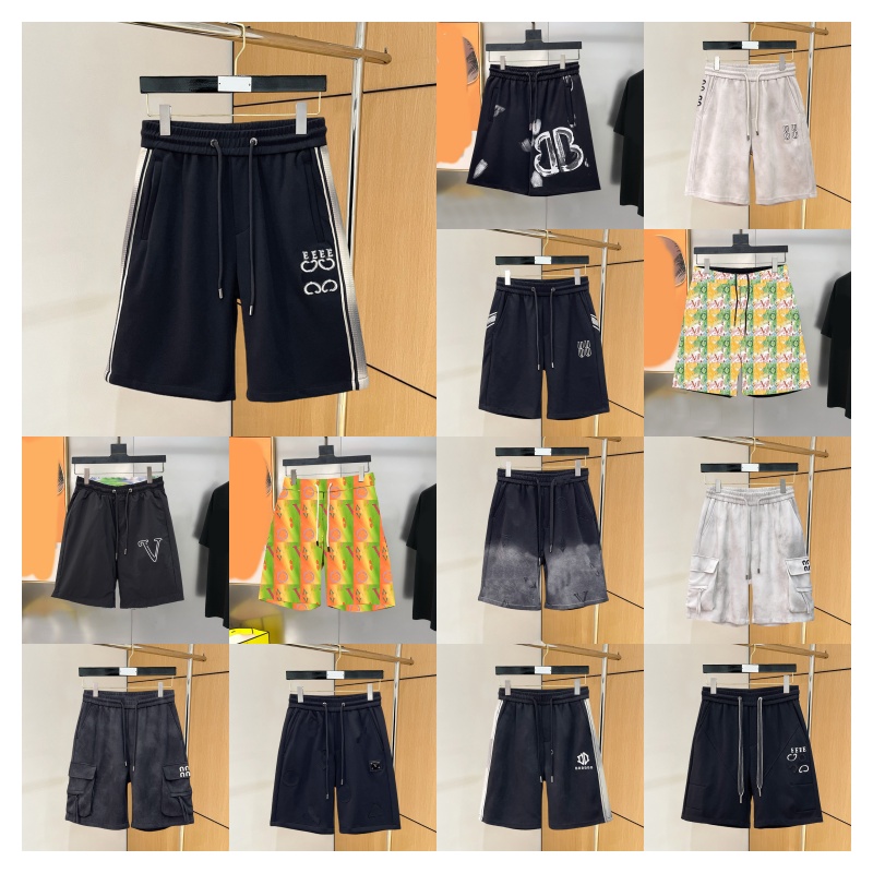 Women Designer Sporty Shorts Unisex Letter Embroidery Elastic Waist Shorts Casual Outdoor Brand Above Knee Pants