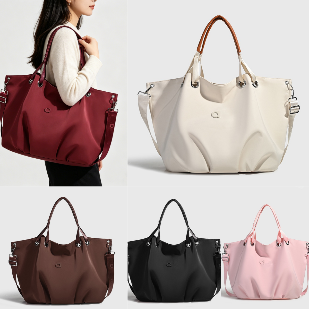 A2068 Trendsetting Gym Yoga Duffle Womens Large-Capacity Tote Bag Stylish Commuter Handbag with Sports Yoga Features