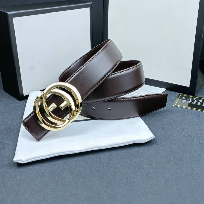 Boutique Business Belt Luxurious Buckle Matching Belt Fashionable Mens Womens Designer Belt High End Atmospheric Leisure Belt Width 3.8cm