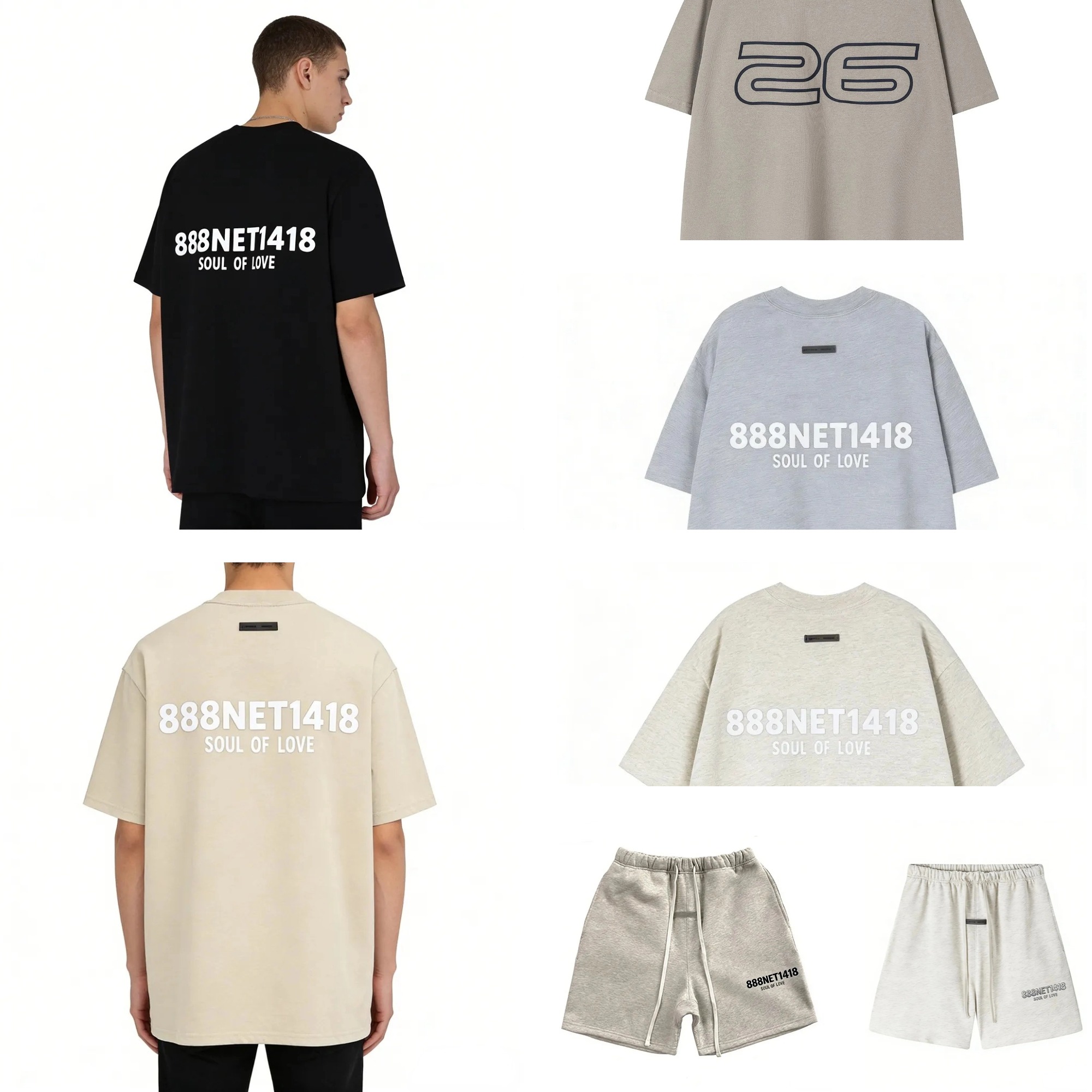 Designer Mens T-shits 2026 Summer Men Women Cotton Letter Printed T-shirt Loose Streetwear Casual Fashion Designer Tees Trendy Workout Football S-image-1104277957