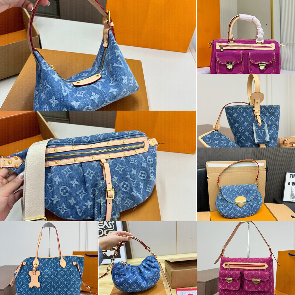Designer handbags shell tote Bag Pink NANO Jean Sunset Denim Green Retro Carry All Shoulder Bucket luxury messenger Bags Woman vintage POCHETT Under