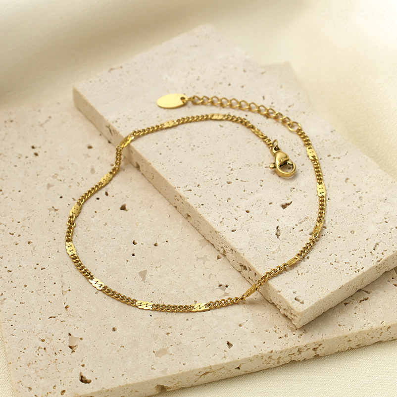 Charm Bracelet Designer Jewelry Hotselling Women Simple Chain Necklace In Gold Color Fashionable Versatile Personalized Anklet And decorative Luxury