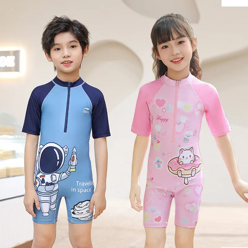 Childrens One Piece Swimsuit Quick Dry Cartoon Swimwear for Boys and Girls Swimming Suit 260427BJ