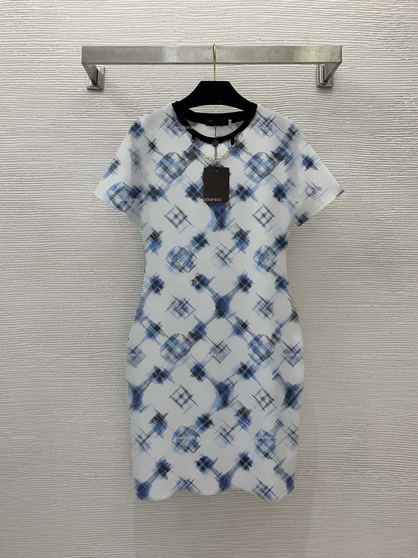 Classics Crew neck women dress Summer lady dresses women designer clothes short-sleeve dresst skirt A015X01N044-image-1104260290