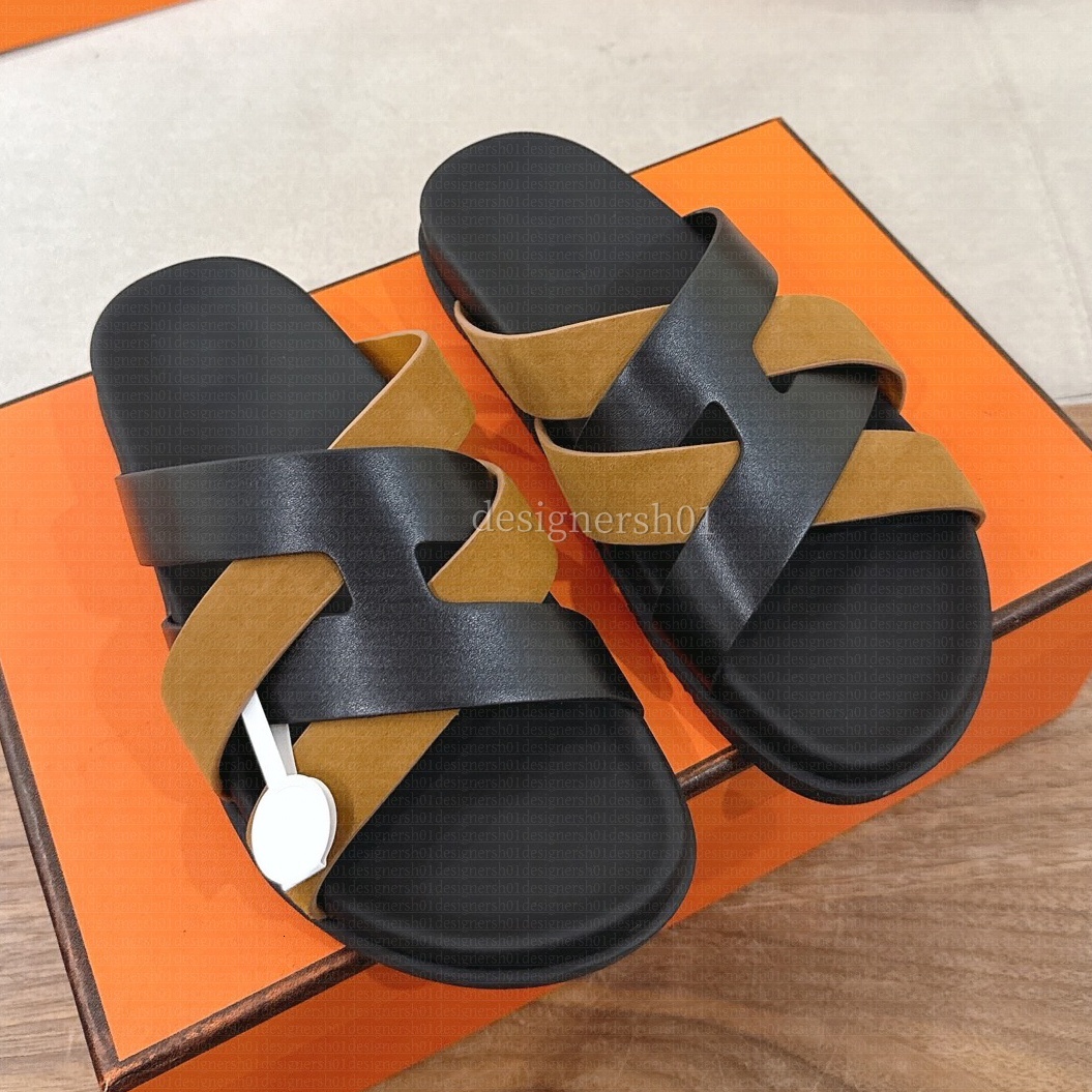 Designer men Kazimir Sandals Mens slipper Color Blocking Cross Tier Slippers Summer Vacation Beach Retro Casual Sandals Comfortable Foot Pads Sandal