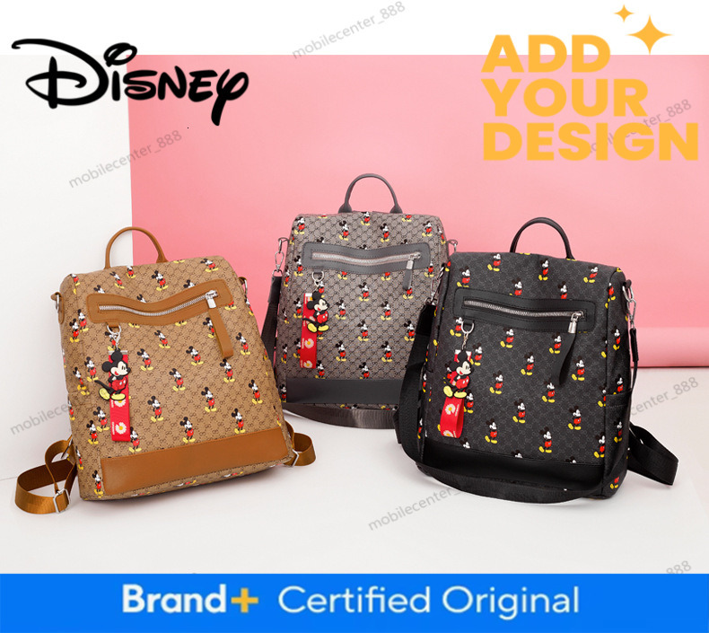 G Designer bag Disney Mickey Oxford Portable Backpack, Single-Shoulder Large Capacity, New Cute Lightweight School Bag, Wear-Resistant and Waterproo