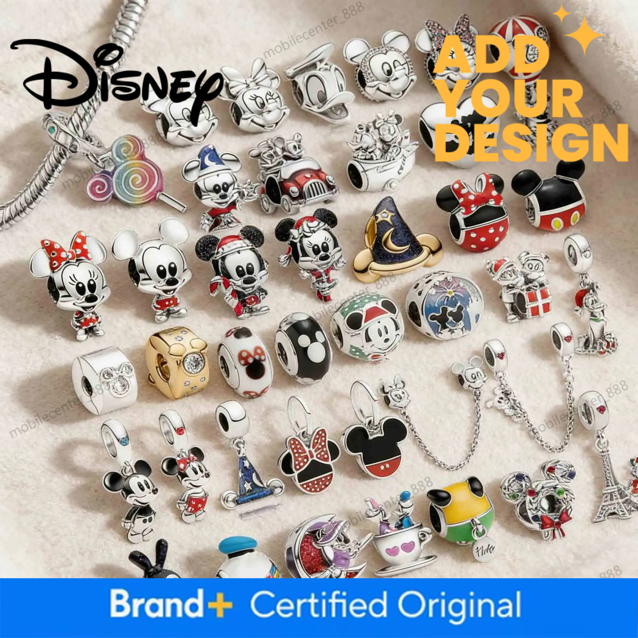 Designer Disney Jewelry Disney Mickey And Minnie Mouse Donald Duck Charm Beads Fit Original Silver Snake Bracelet Necklace Beads For Diy Jewelry Gif