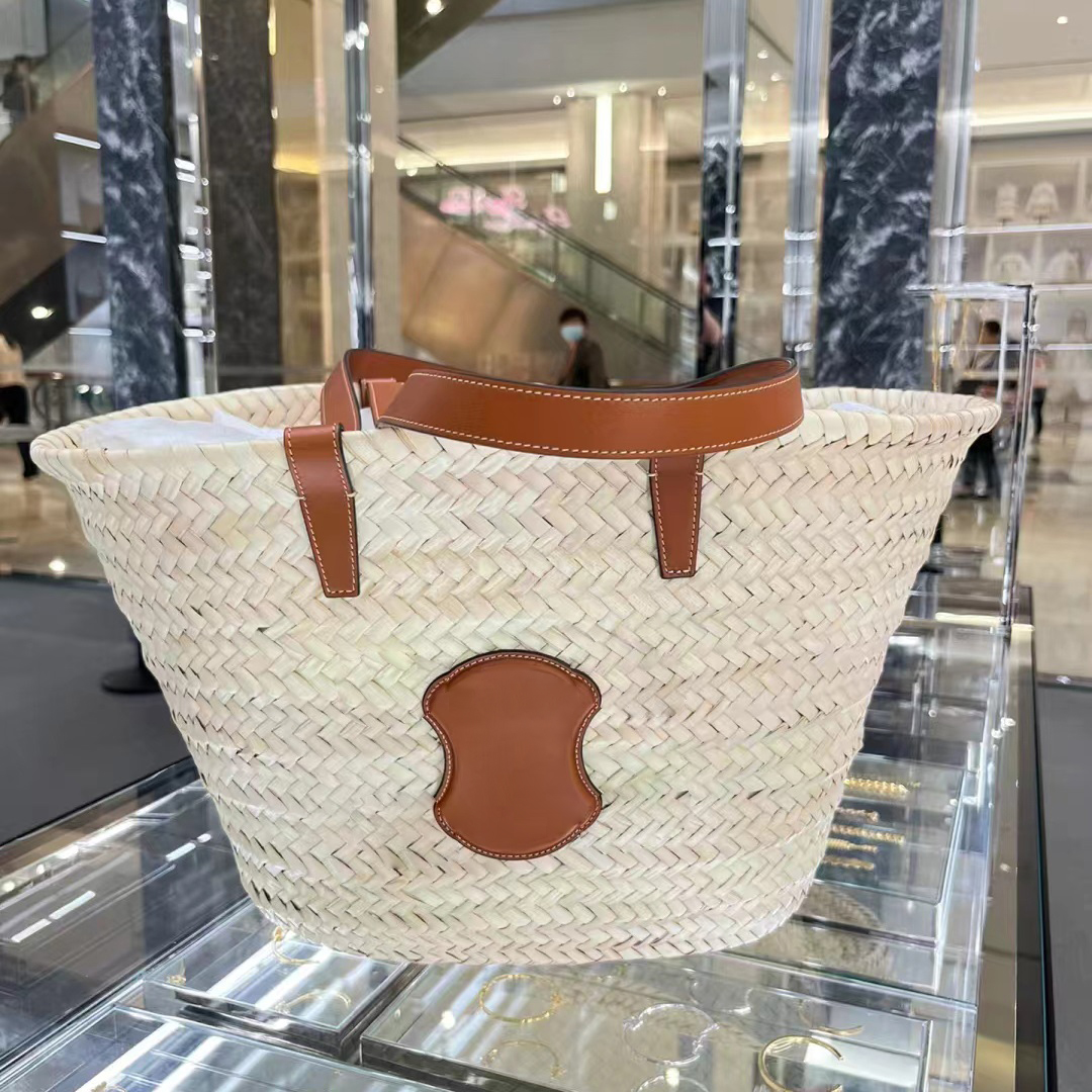 Sac de shopping classique de haute qualité Sac à main d'embrayage pour femmes Sac de voyage Hobo Hommes Designer de luxe Raphias Cross Body Grand