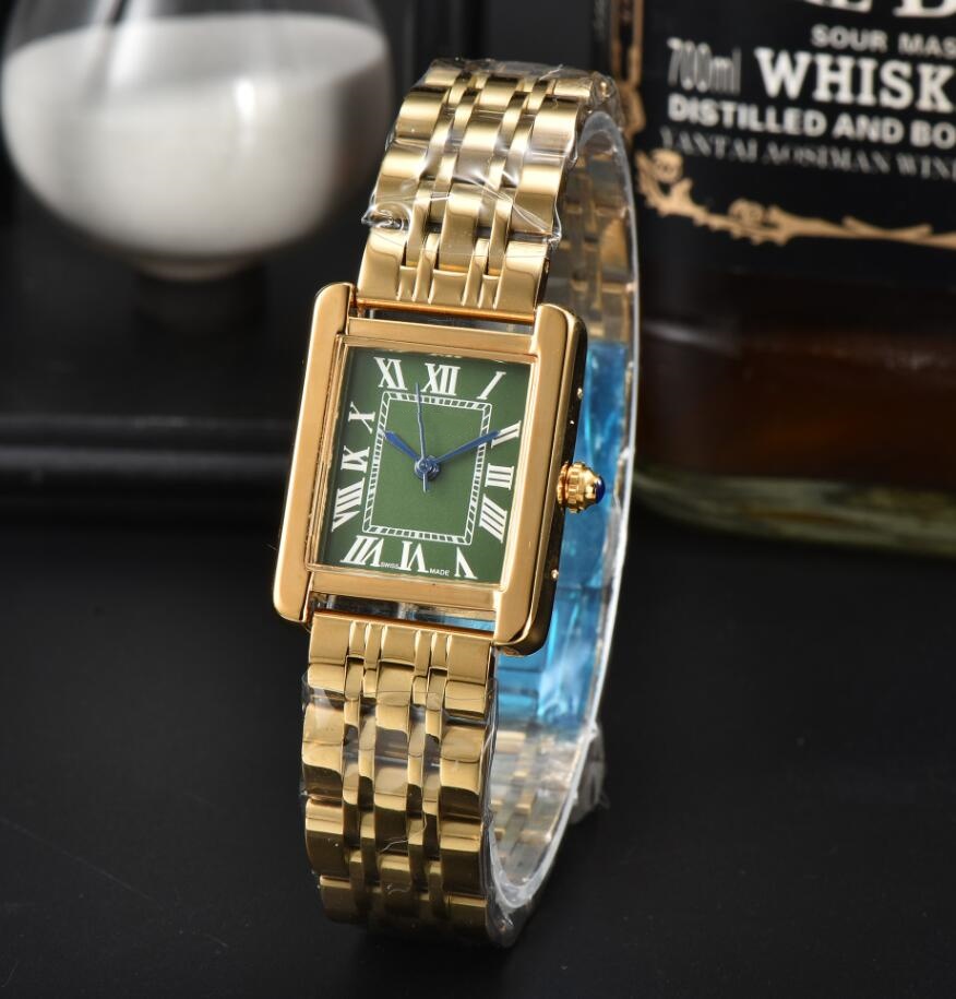 TOP NEW 2026Cartirity Fashion brand Wrist-watch lady Dress Watch classic Square Quartz Watches high quality Movement Stainless steel Bracelet Wristwatches $30