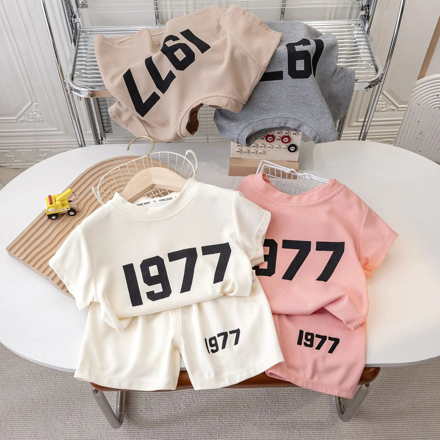 1 2 3 4years Childrens Clothes Summer Thin Loose Casual Kids Tracksuit n Baby Boy Short Sleeve Suit T-shirt Shorts 260427BJ