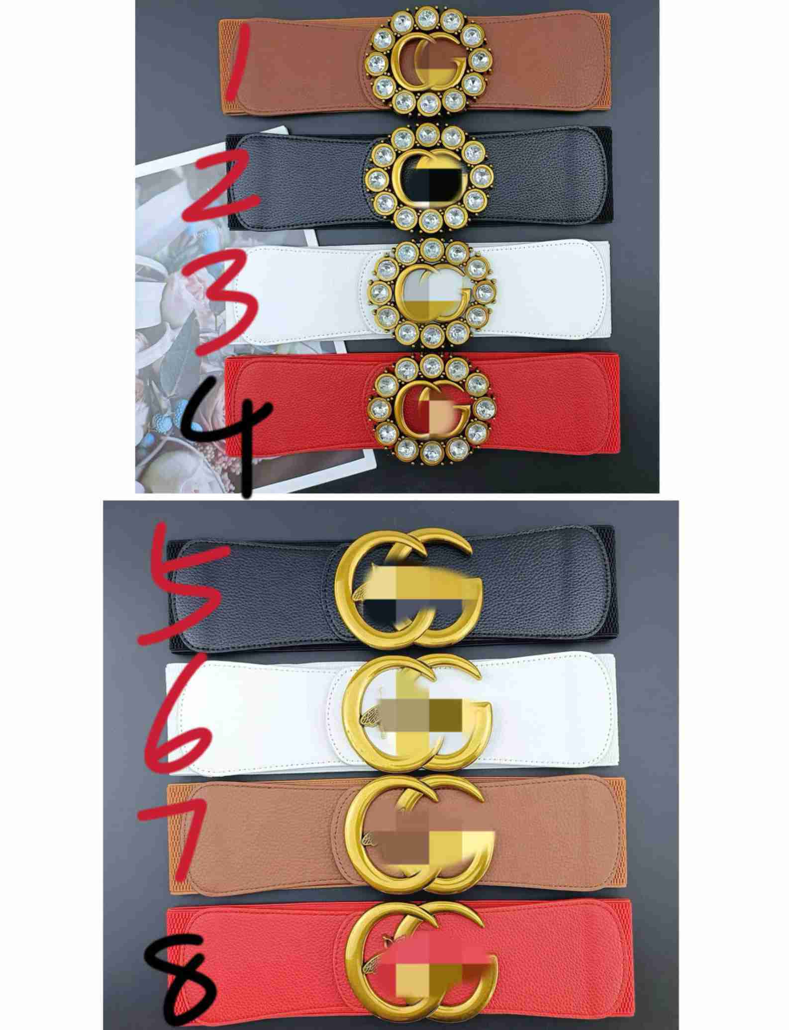 Fashion Brand Belt For Women Designer Elastic Belt Lady Luxury Letter Buckle Waist Chain Dress Accessories Waistband Girdle Width 7Cm High-quality W