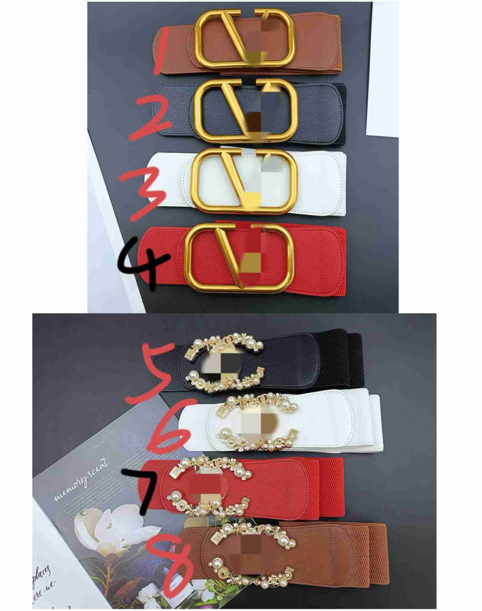 Fashion Brand Belt For Women Designer Elastic Belt Lady Luxury Letter Buckle Waist Chain Dress Accessories Waistband Girdle Width 7Cm High-quality W