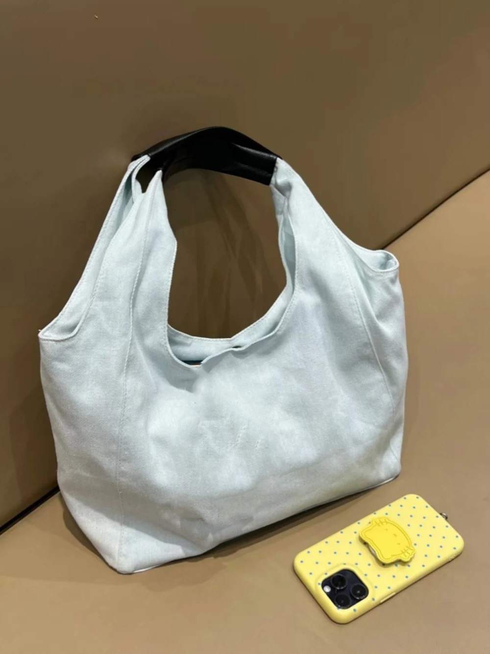 Korean Lazy Style Denim Canvas Womens Large Capacity Single Shoulder Tote Bag Student Handbags 260123