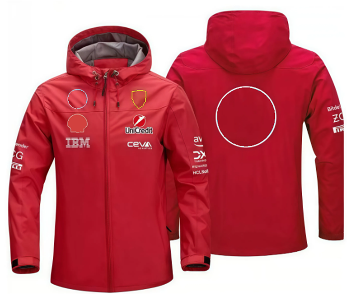 F1 racing jacket autumn and winter team work clothes, windproof and warm cotton clothing-image-741019272