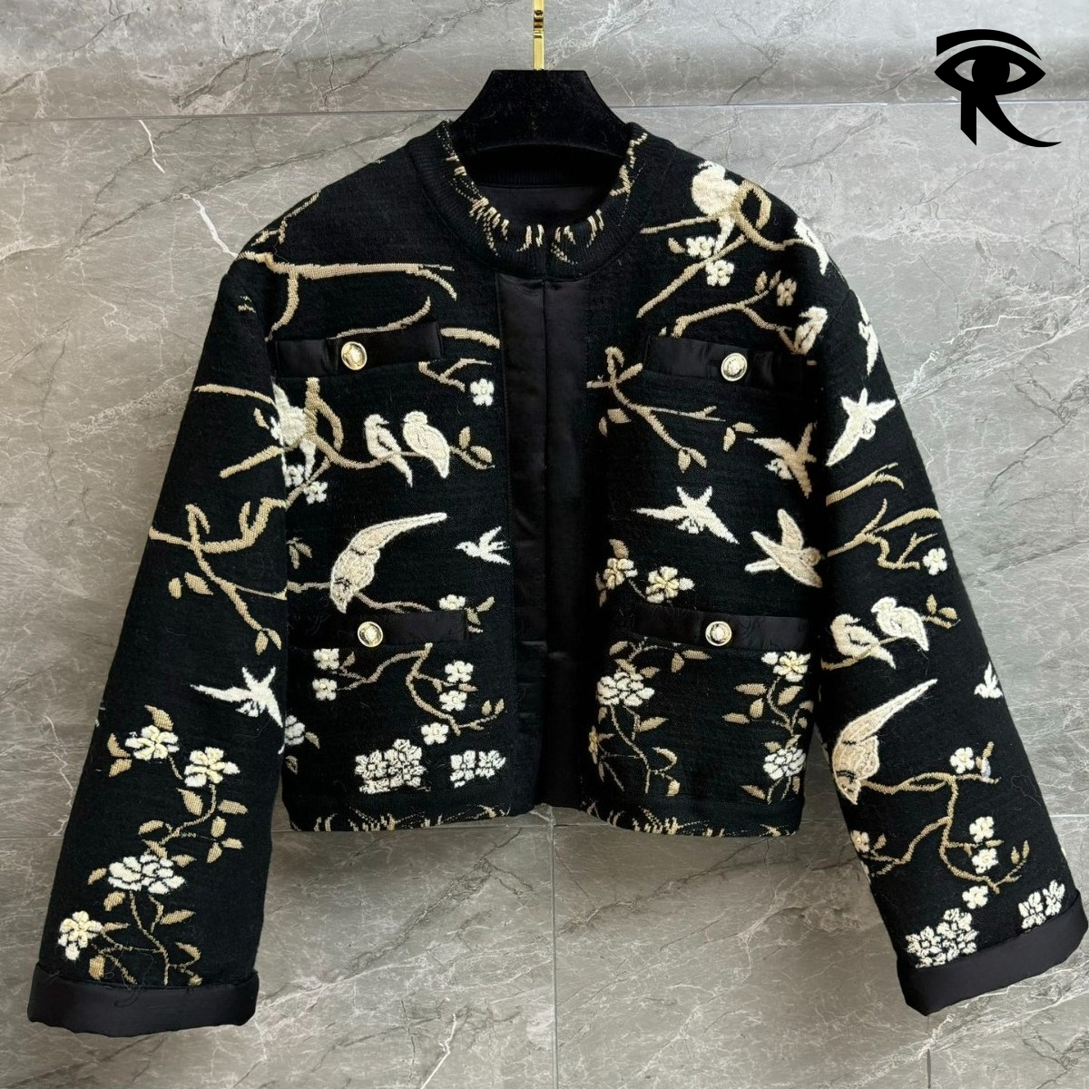 2025 Zen Floral Bird Pattern Embroidered Coat for Women Chinese Style Plum Blossom Magpie Embroidered Jacket Original Clothing Designer Tops Factory