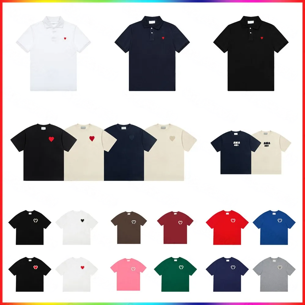 2026 Designer Clothes Summer Mens Clothing Fashion Casual Embroidery Heart Tops Classic Trend Letter Luxury Graphic T Shirt Men Women Round Neck