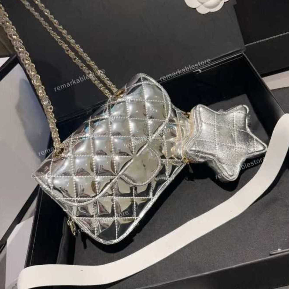 Borsa a tracolla Totes Borsa firmata Borsa a stella di lusso Borsa a doppia catena in pelle specchiata Borsa a tracolla di lusso Zaino cf Borsa a tr