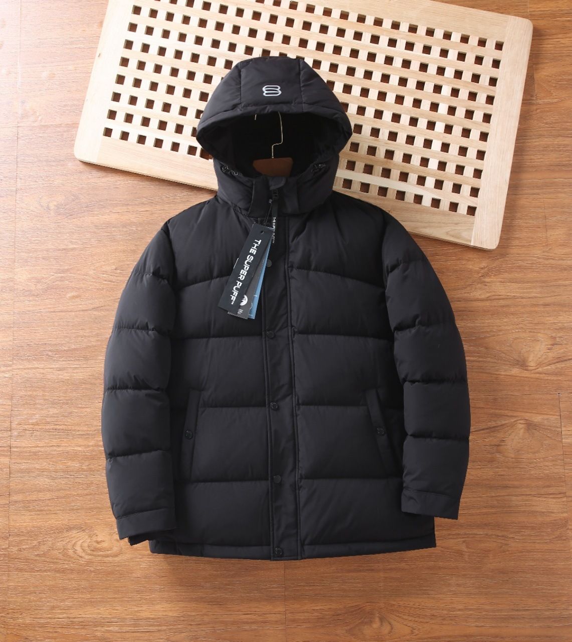 Men's Down Arizia White Unisex Hooded Jacket SUPER PUFF Extreme Cold Thickened Warmth Premium Athleisure Arizia Puffer Jacket Winter Loose Coat