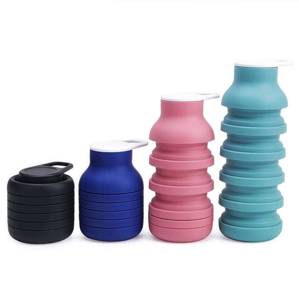 Foldable Water Bottle 600ml Leak-Proof Food-Grade for Outdoor Sports Travel Z260202-image-1093990172