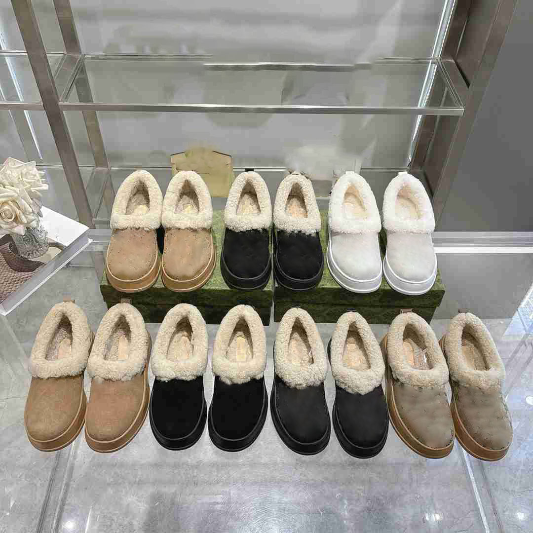 10A – bottes de neige classiques rétro doublées de polaire, de haute qualité, de styliste, mocassins à semelles épaisses, décontractés et à la mo