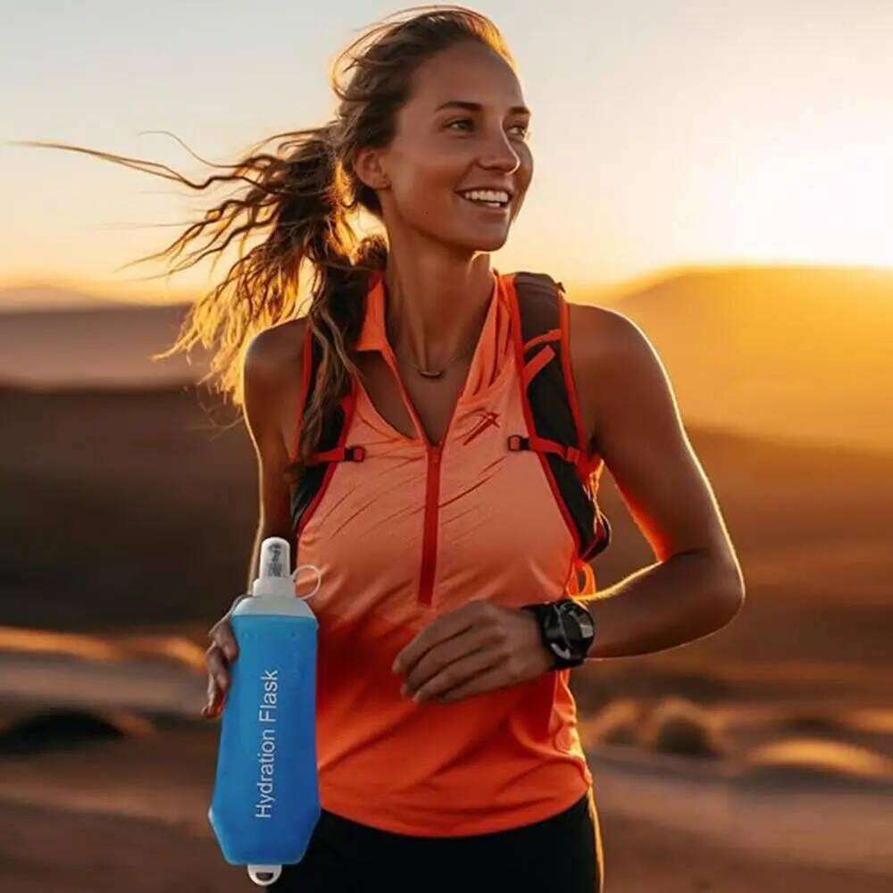 Cycling Tpu Collapsible Soft Water Bottle Flask for Outdoor Sports Bpa Free Leakproof Z260202-image-1093993099