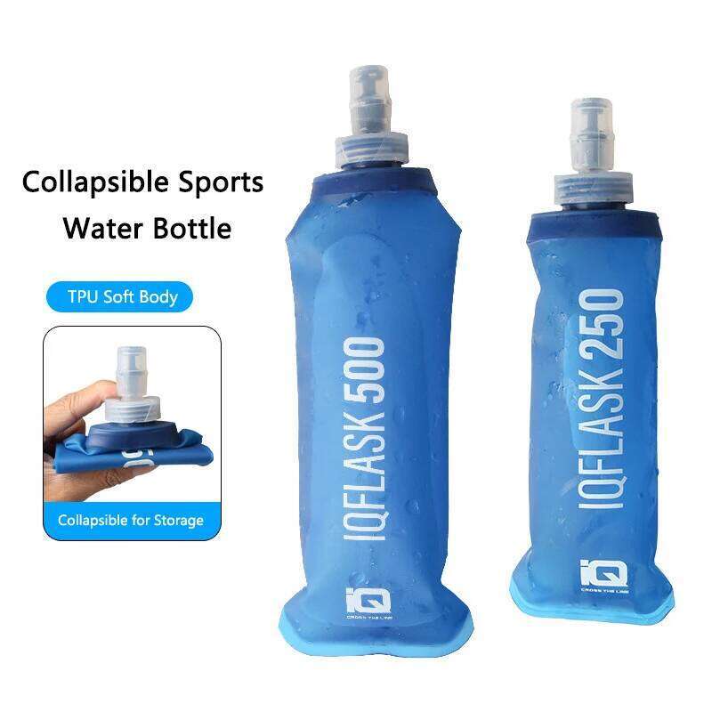 Flexible TPU Sports Water Bottle, Foldable, Lightweight, Silicone Nozzle, BPA-Free, Hydration Flask for Outdoor Hiking and Runni Z260202-image-1093992953