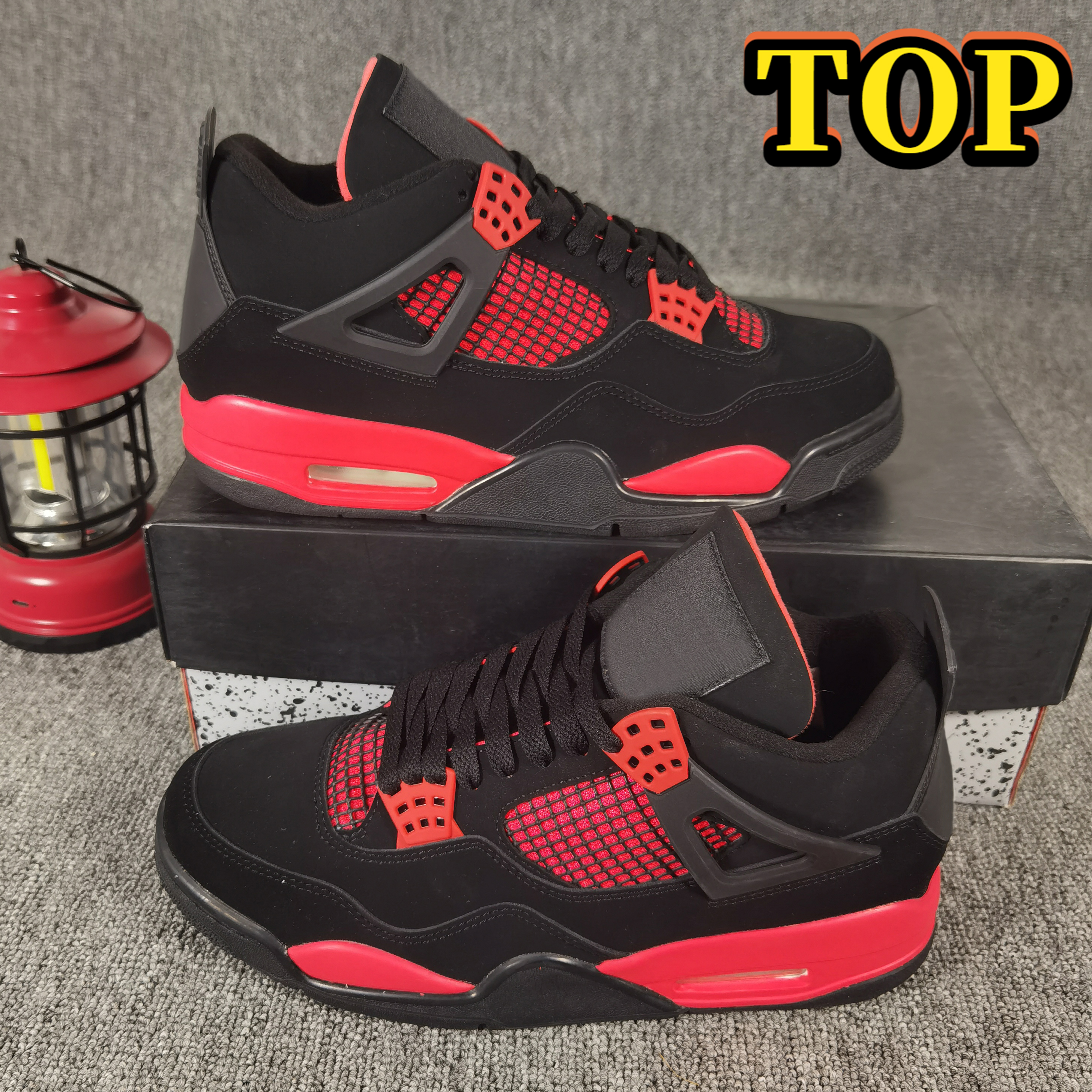 Top Quality 4 4s Basketball Shoes With Box Military Black Cat SP Varsity Red Thunder White Cement University Blue Undefeated Fear Men Women Sneak-image-893137644